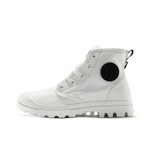 Palladium Pampa Hi Twill Breathable Wear-Resistant Slip-Resistant High-Top Canvas Shoes Women's White