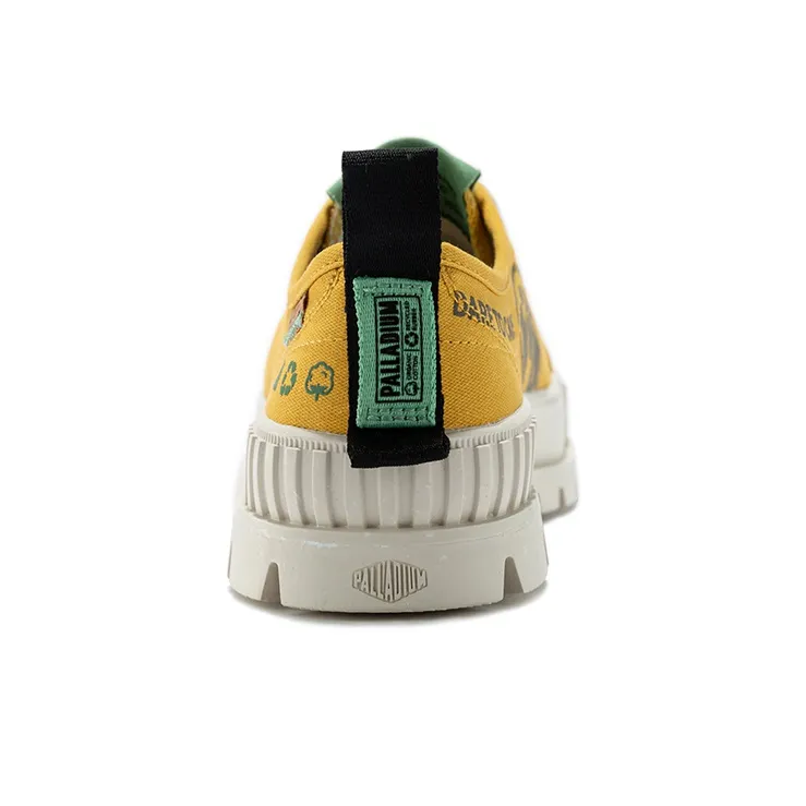 Palladium Pallshock Org Metro Breathable Low Top Canvas Shoes Unisex Mustard Yellow-2
