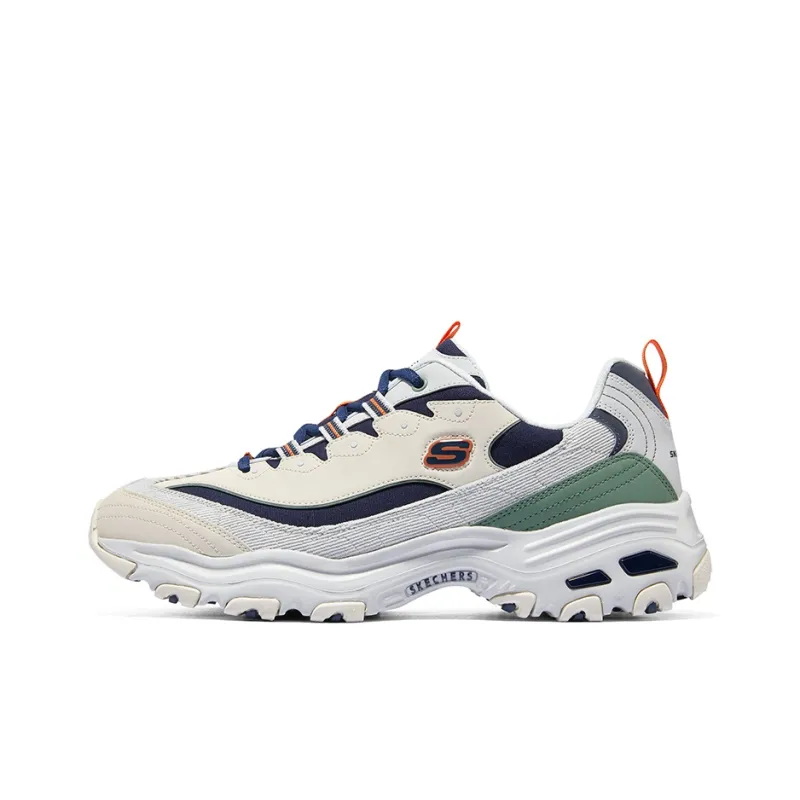 Skechers DLites 1.0 Chunky Shoes 'Beige Navy'-0