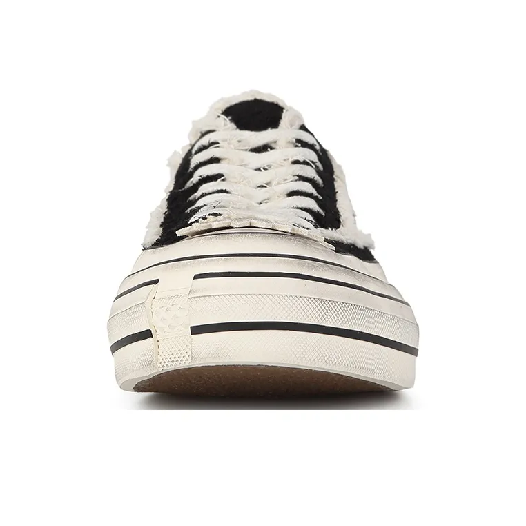 VESSEL G.o.p. Lows White Flame Durable Breathable Low Top Canvas Shoes Unisex White-1