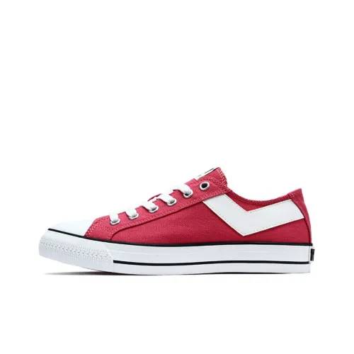 Pony Canvas Shoes Women's Low-Top Coral Red