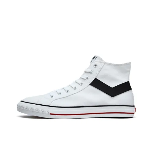 Pony Canvas Shoes Men High-Top White/Black