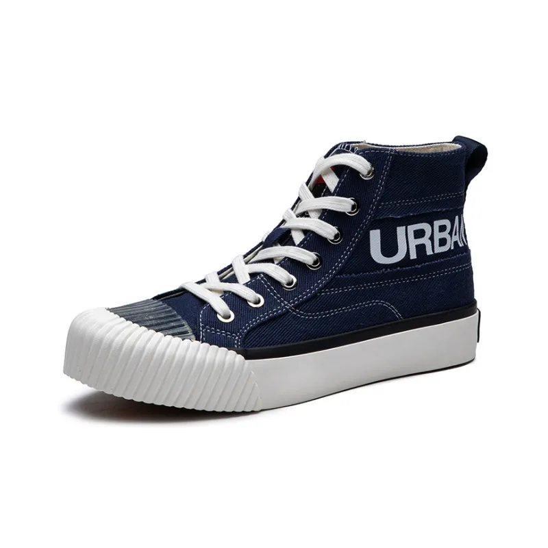 Lee Lightweight Balanced Breathable High Top Canvas Shoes Unisex Dark Blue-1