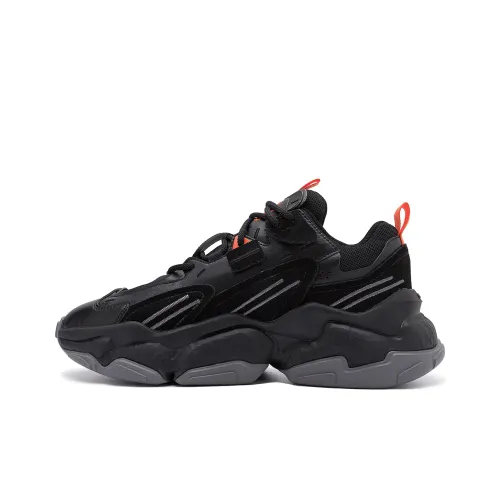 STARTER Rock Formation Series Chunky Sneakers Men Low-Top Black