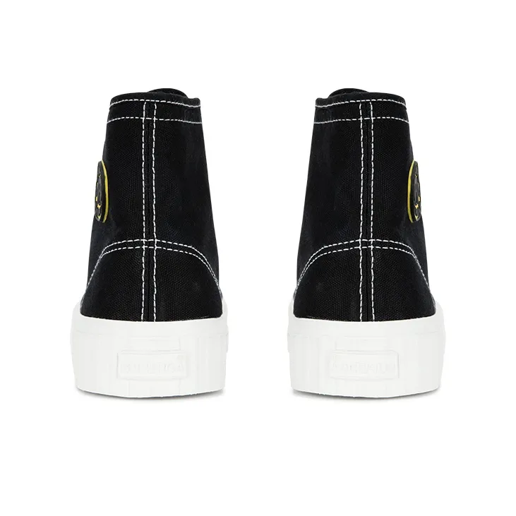 SUPERGA Canvas Shoes Unisex High-Top Black-4