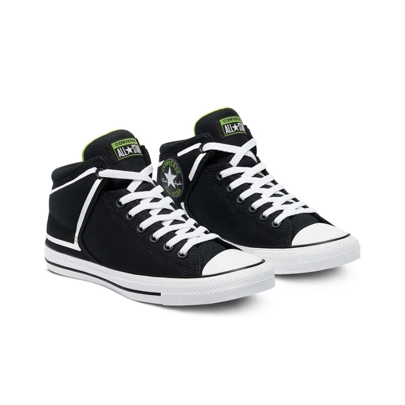 Converse Chuck Taylor All Star Anti-Slip And Wear-Resistant Lightweight Mid-Top Canvas Shoes Unisex Black White Green-2