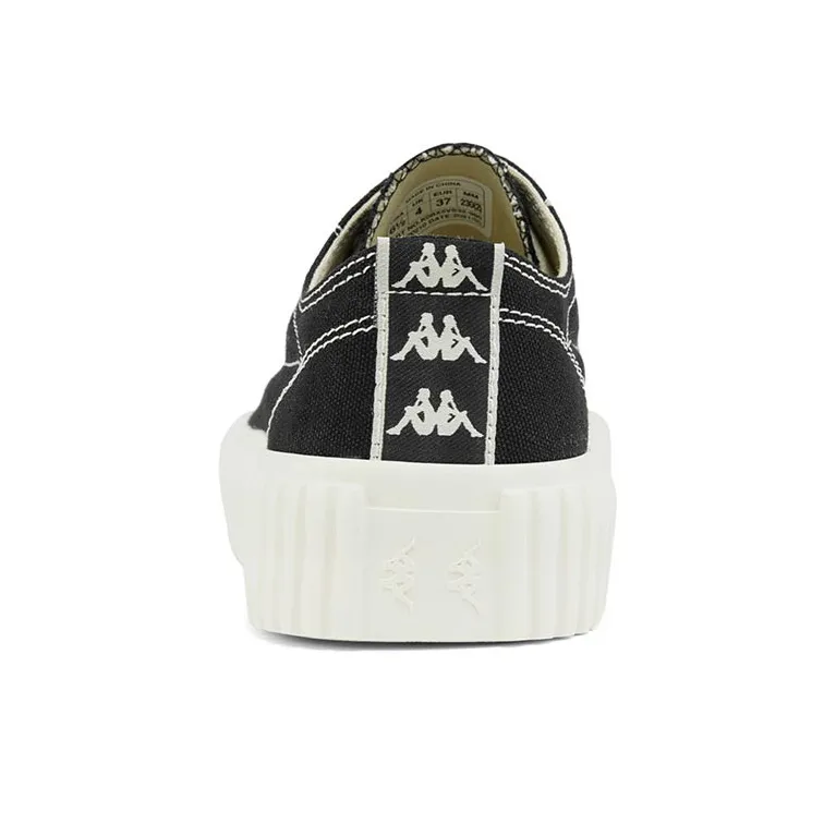 Kappa Wear resistant And Lightweight Low Top Canvas Shoes Unisex Black-5