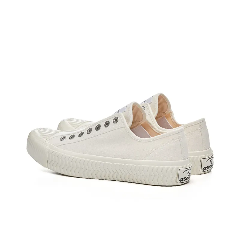 EXCELSIOR Cookie Shoes Official BOLT On Slip on Wear Resistant Low Top Canvas Shoes Unisex Steam White-2