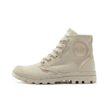 Palladium Pampa Hi Icecream Anti Slip Wear Resistant High Top Canvas Shoes Unisex Beige