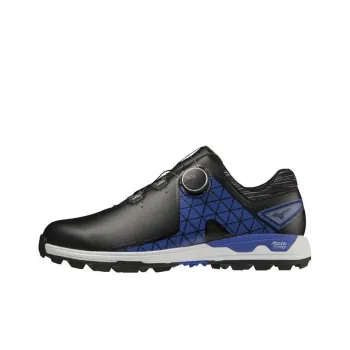 Mizuno Wave Hazard Sl Boa Cushioned Slip Resistant Abrasion Resistant Breathable Low Top Golf Shoes Men's Black Blue