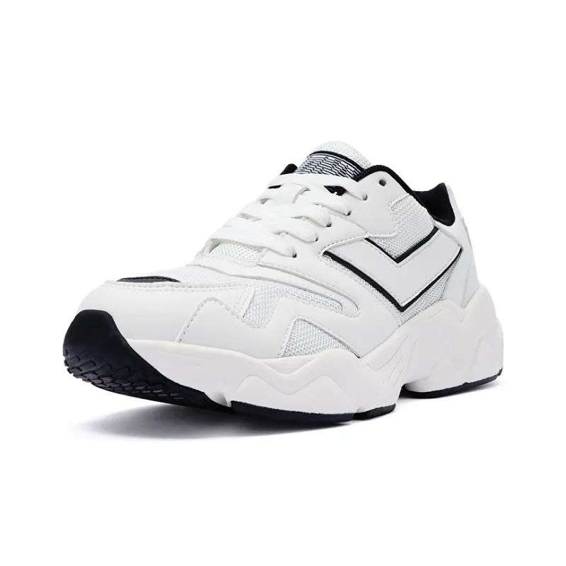 PONY MODERN 2 Cushioning Anti Slip And Wear Resistant Coverage Low Top Chunky Sneakers Unisex White Black-1