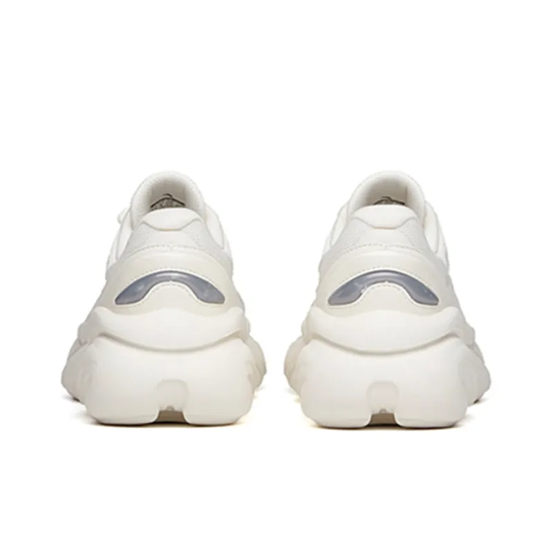 Anta Life Collection Cat Paw Anti Slip Wear Resistant Low Top Chunky Sneakers Women's Ivory White-4