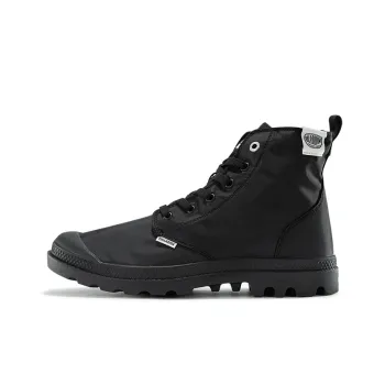 Palladium Mono Chrome III Wear-Resistant Breathable Cushioning High-Top Canvas Shoes Unisex Black