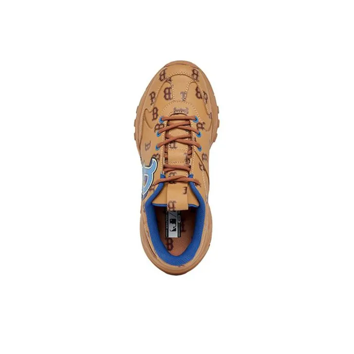 MLB Big Ball Chunky Chunky Sneakers Unisex Low Top Brown/Blue-3