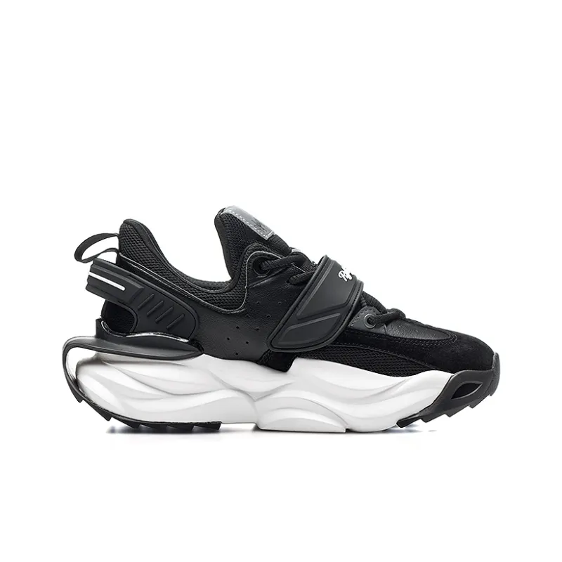 RIFUGIO VO' Chunky Sneakers Unisex Low Top Black-1