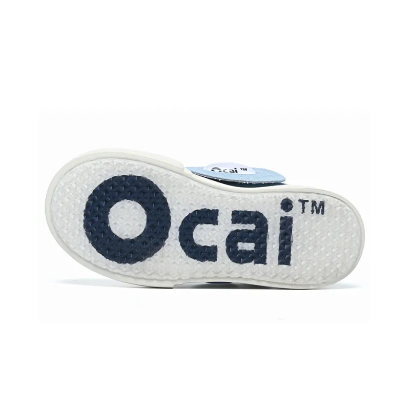 Ocai 002 Smile Anti Slip Wear Resistant Low Top Canvas Shoes Unisex Blue-3