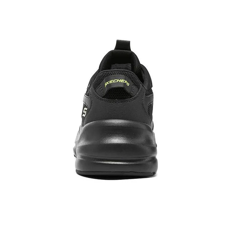 Skechers D'LITES Cushioned Breathable Impact Resistant Low Top Chunky Sneakers Men's Black-3
