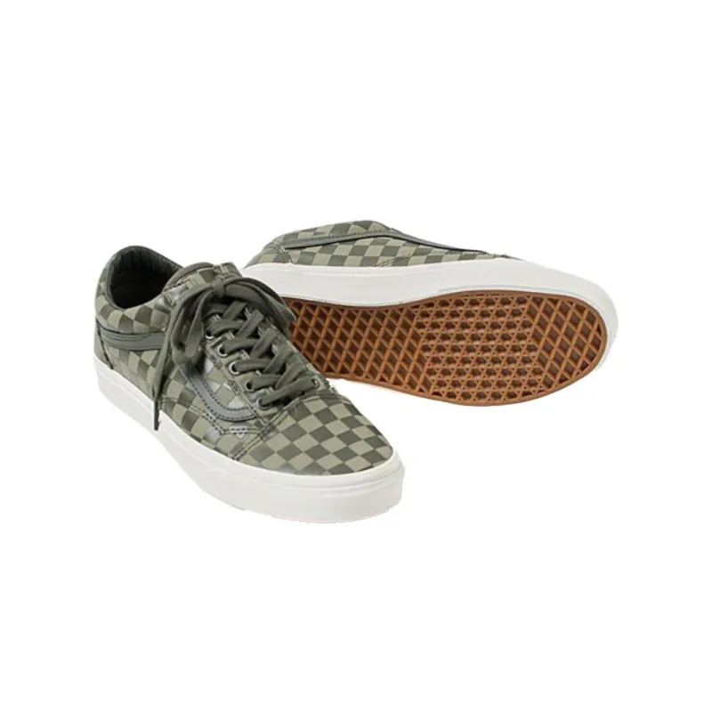 Old Skool Vans 'High Density Dusty Olive Checkerboard'-5