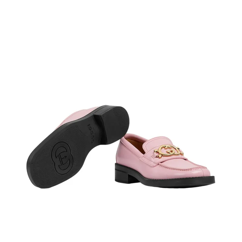 GUCCI Double G Flat Shoes Women's Pink-4