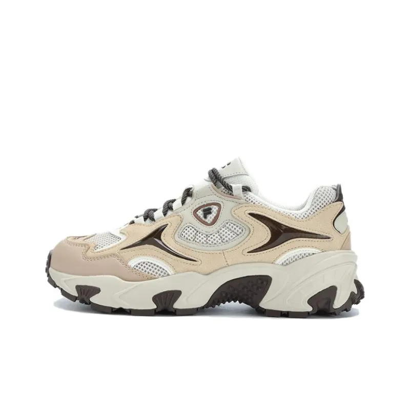 FILA FUSION Ancerus Plus One eyed Shoe Anti Slip Wear Resistant Low Top Chunky Sneakers Women's Oat-0