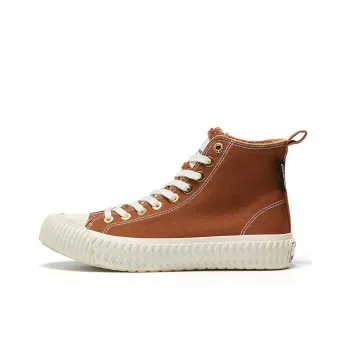 Excelsior Canvas Shoes Unisex High Top Amber Brown
