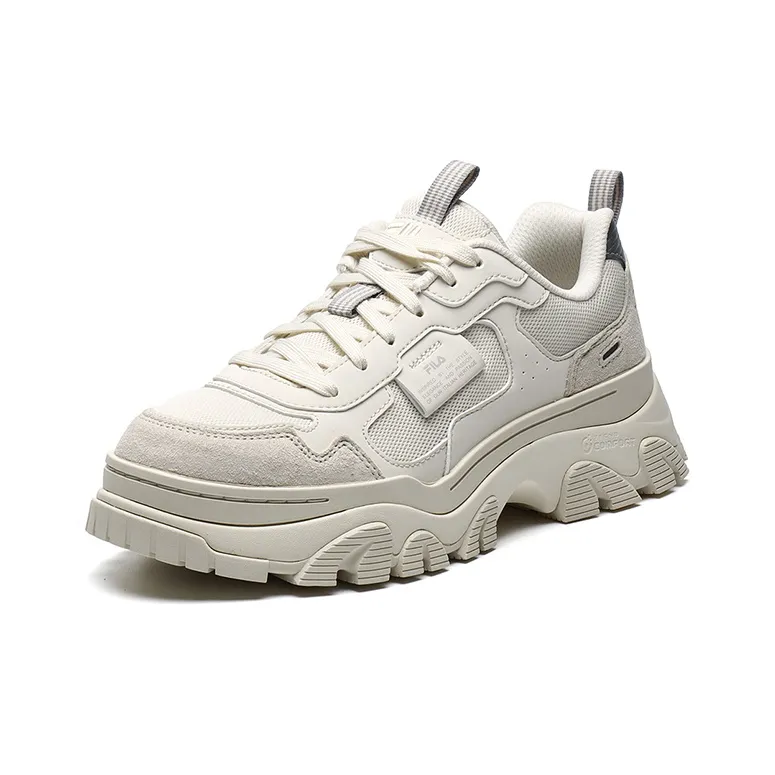 FILA HIKE Hike Cushioning Anti-Slip Wear-Resistant Breathability Low-Top Chunky Sneakers Women's Off-White-1