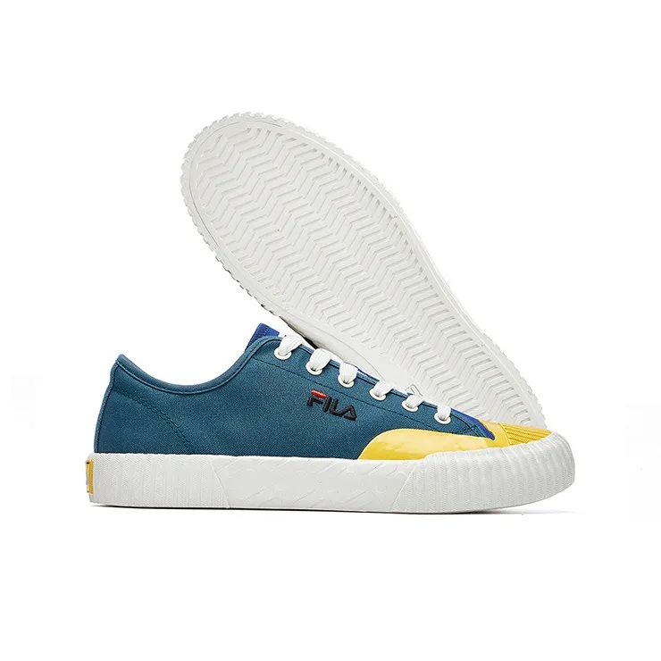 FILA FUSION Carve Anti-Slip And Wear-Resistant Breathable Low-Top Canvas Shoes Men's Western Green-4