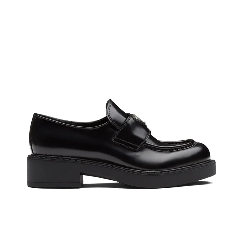 PRADA Leather Loafers 'Black' Women's-1
