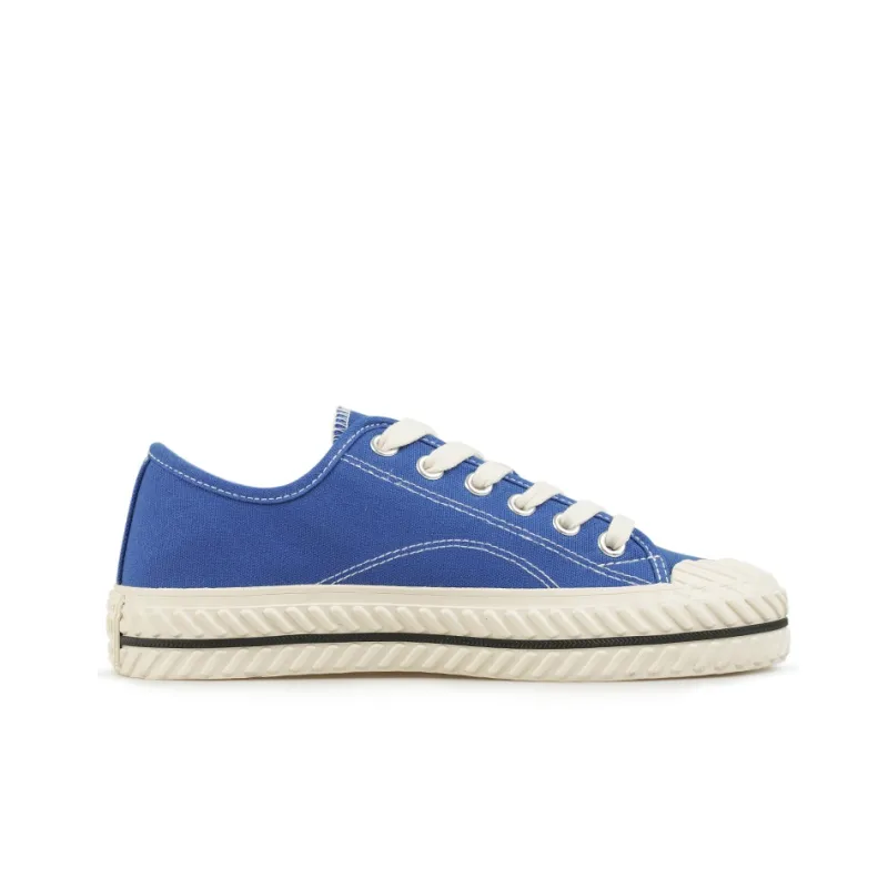 MLB Playball Anti Slip And Wear Resistant Lightweight Low Top Canvas Shoes Unisex Blue White-1