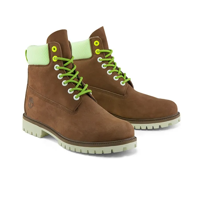 Timberland Hi Vis Heritage 6 Inch Waterproof Wide Fit Boot 'Dark Purple'-3