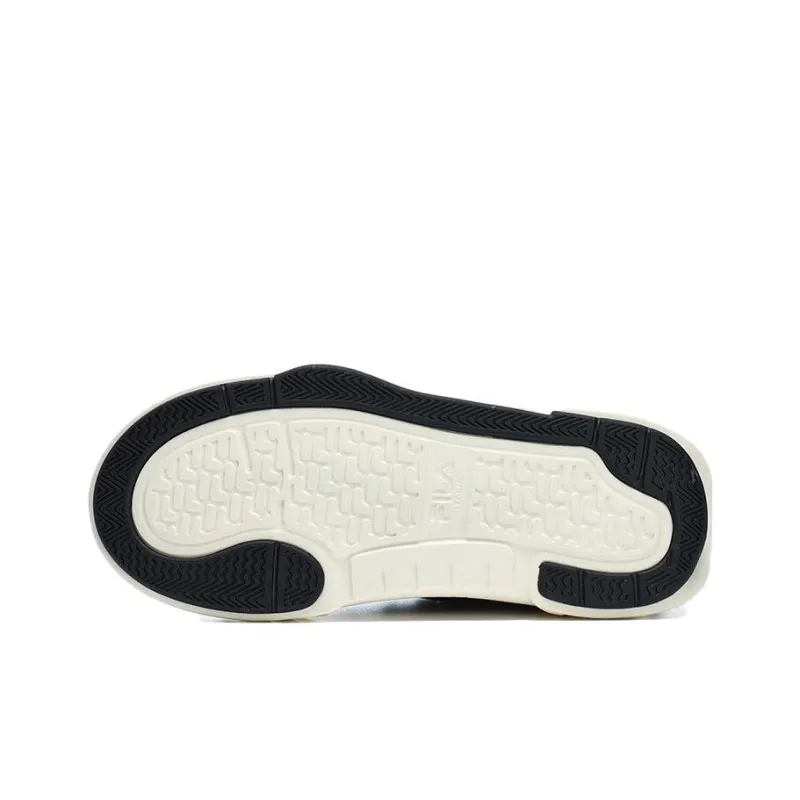 FILA Canvas Low NonSlip Durable Shoes 'Black White'-4