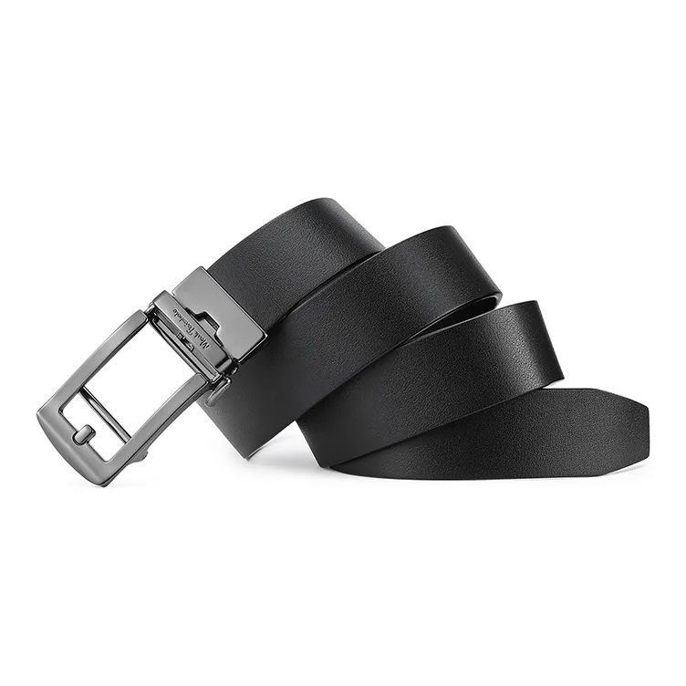 FAIRWHALE Automatic Buckle Genuine Leather Genuine Leather Belts Men's Width 3.5CM-1