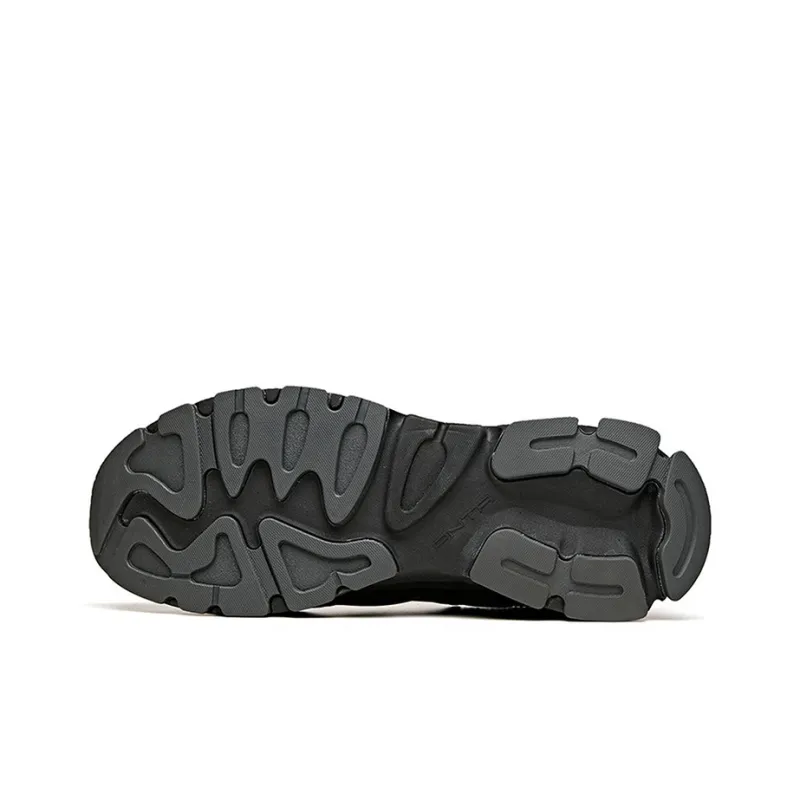 ANTA Chunky Sneakers Men Low-Top Black/Silver-4