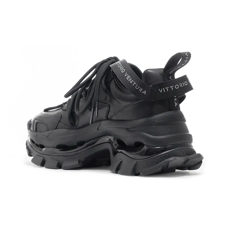 VITTORIO VENTURA Low Top Chunky Sneakers Women's Black-3