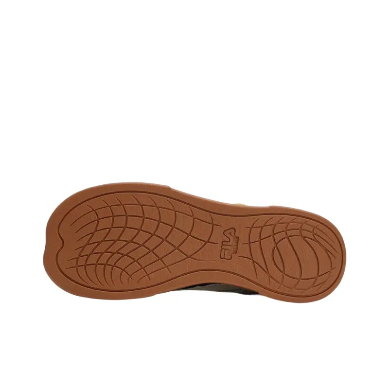 FILA FUSION CURVE Anti Slip And Wear Resistant Lightweight Low Top Canvas Shoes Women's White Umber Green-4