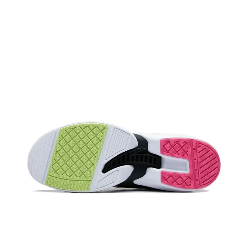 ANTA Chunky Sneakers Women's Low Top Black/Fluorescent Aqua/ANTA White-4