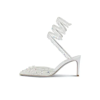 René Caovilla Embellished Pointed Pumps