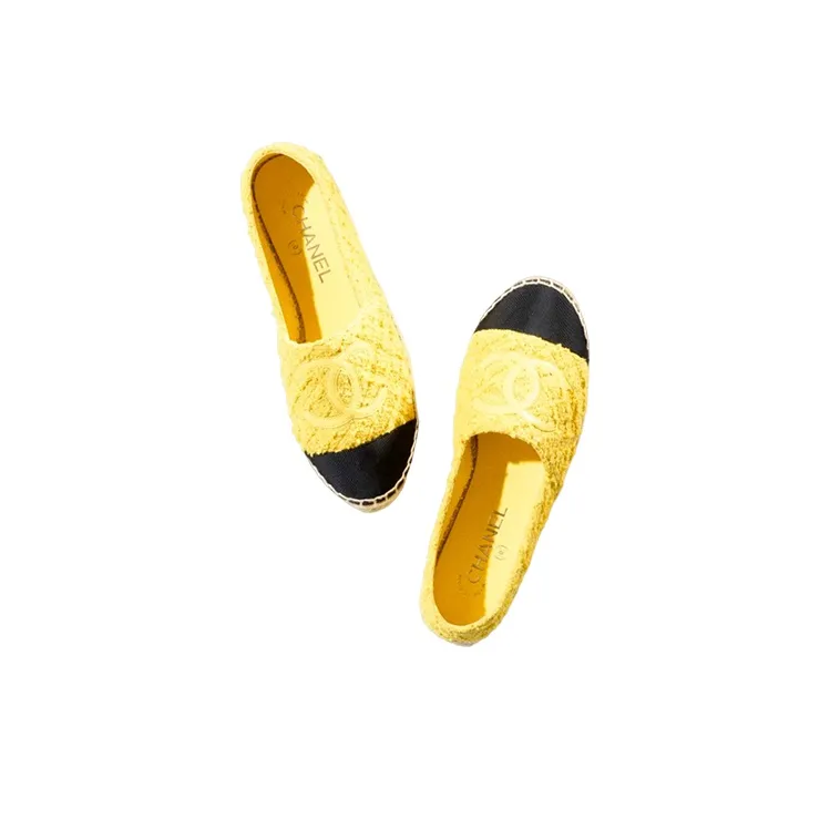 CHANEL Casual Single Shoes Women's Yellow-2