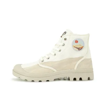 Palladium Pampa Hi Oasis Anti Slip Wear Resistant High Top Canvas Shoes Unisex Light White