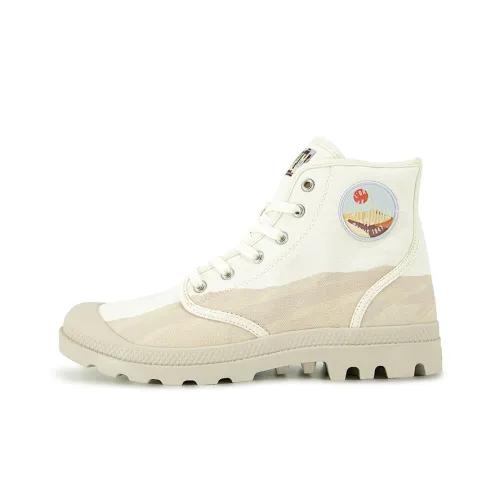 Palladium Pampa Canvas Shoes Unisex High-Top Light White