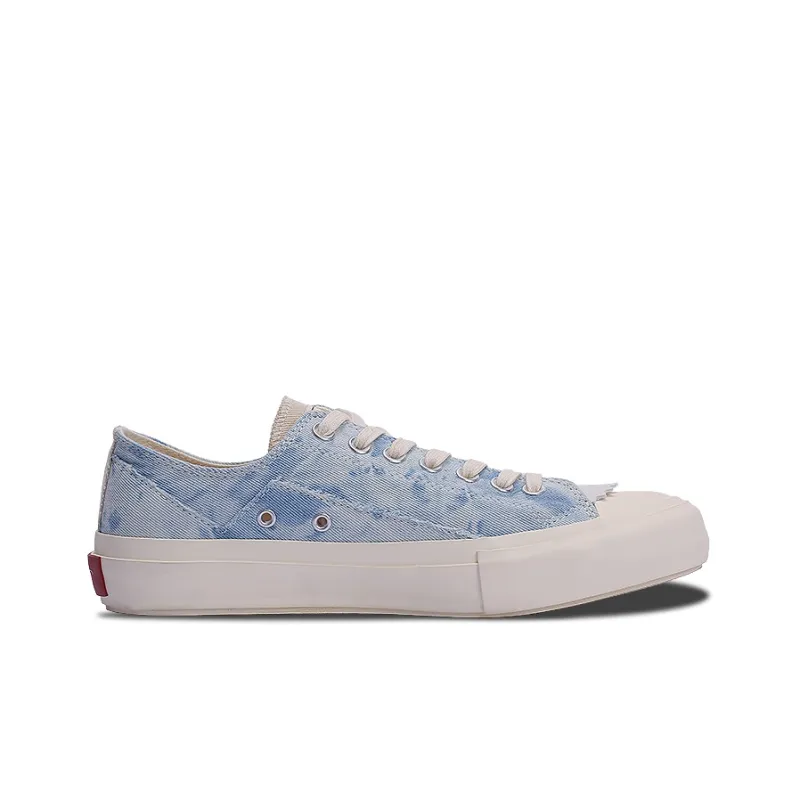 MATNUT Blue, Tie Dye Washed Denim Height Increasing Platform, Casual Canvas Shoes, Star Same Style-1