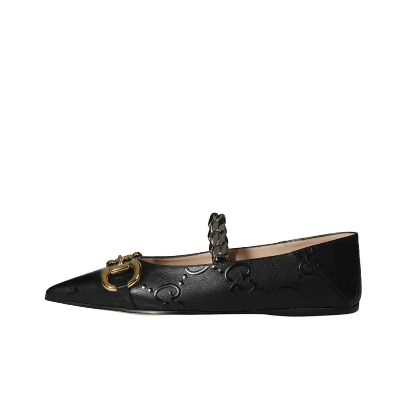 GUCCI Flat Women's Casual Shoes Women's Black-0