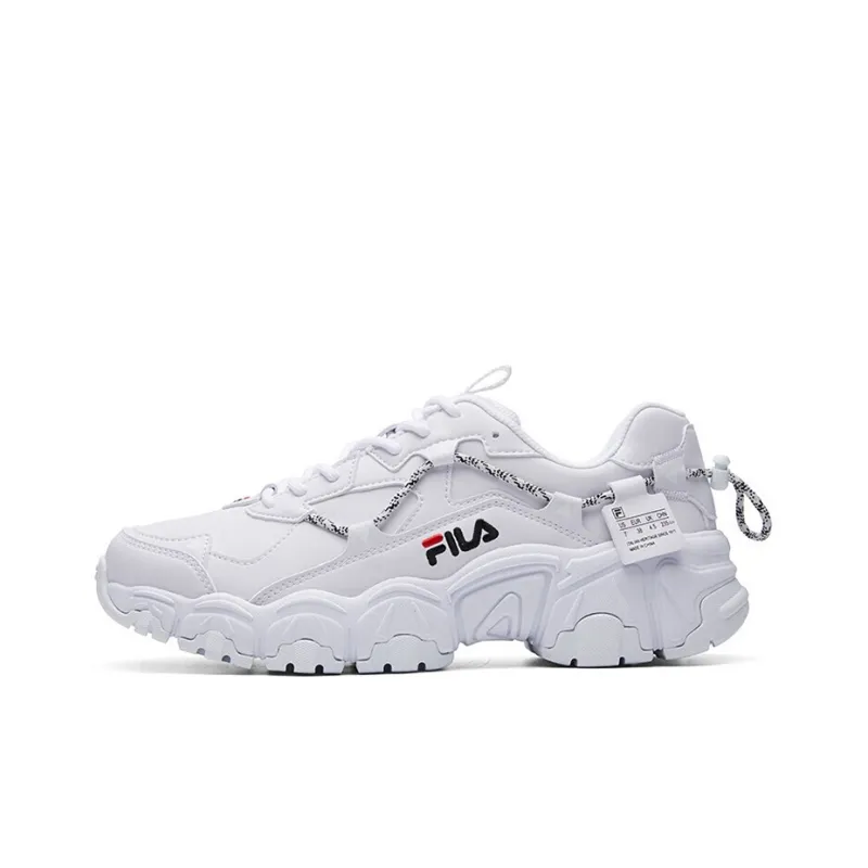 FILA FUSION Cat Claw Slip Resistant Cushioning Abrasion Resistant Breathable Low Top Chunky Sneakers Women's FILA White-0