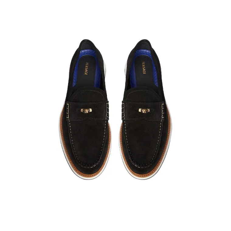 VERSACE Loafers Women's Black-4