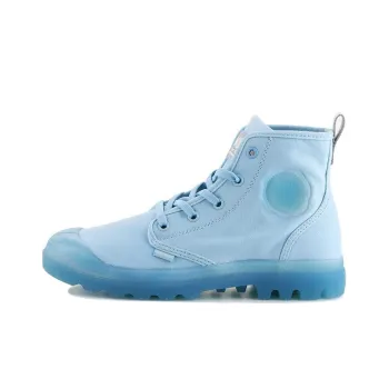 Palladium Pampa Licious Durable Breathable High-Top Canvas Shoes Women's Sky Blue