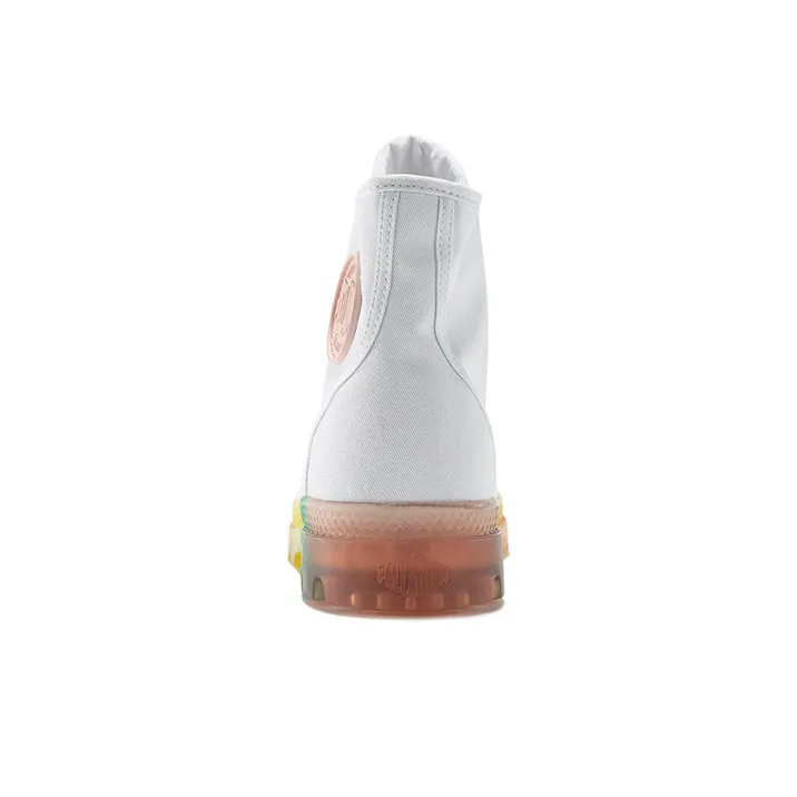 Palladium Pampa Hi Icecream Breathable Wear-Resistant Slip-Resistant Lightweight High-Top Canvas Shoes Unisex White-2