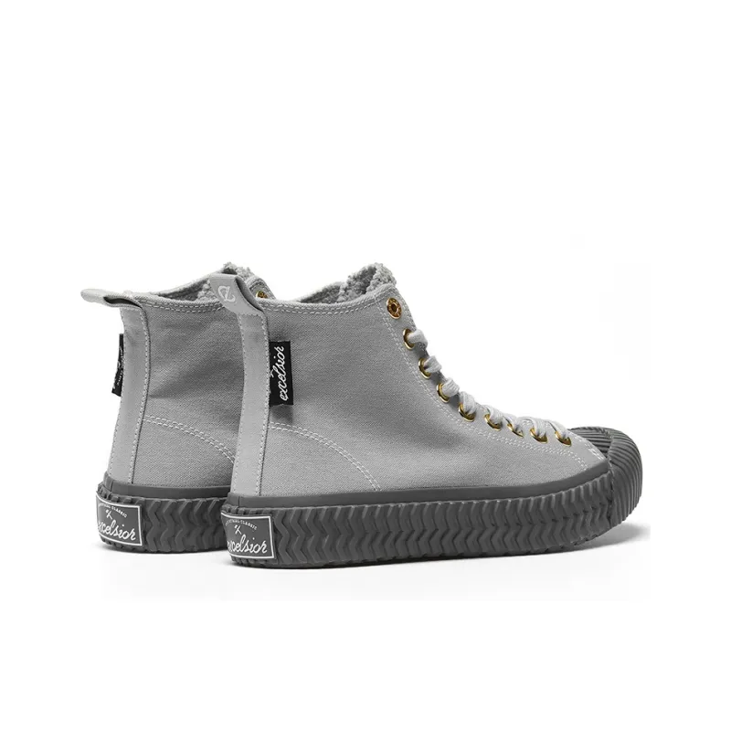Excelsior Canvas Shoes Unisex High Top Classic Gray-2