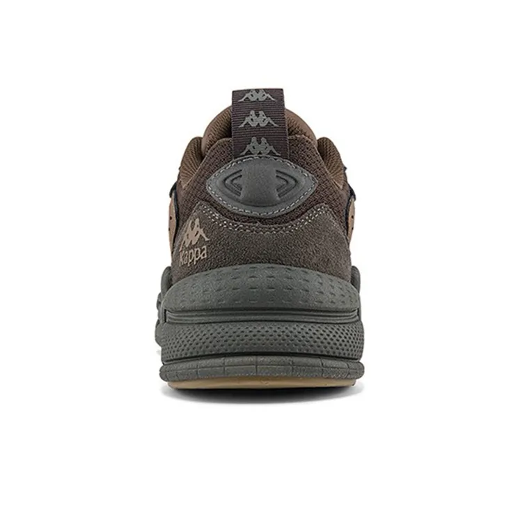 Kappa Height Increasing Cushioning Wear Resistant Slip Resistant Low Top Chunky Sneakers Unisex Dark Brown-3