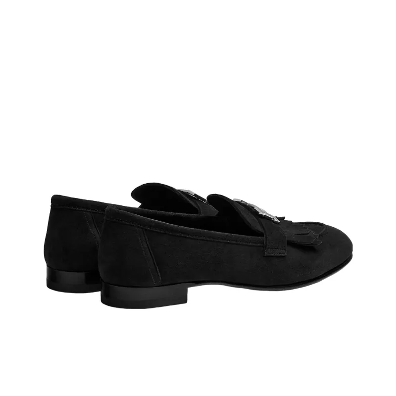HERMES Royal Loafers Women's Black-4