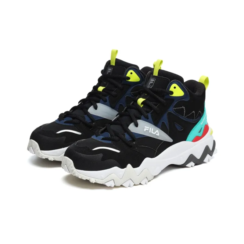 FILA FILA X Magic Stick Joint Series Anti Slip Wear Resistant Mid Top Chunky Sneakers Men's Black-1